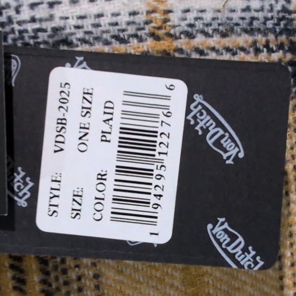 Von Dutch Lane Blue and Yellow Plaid Shoulder Bag - Picture 7 of 8